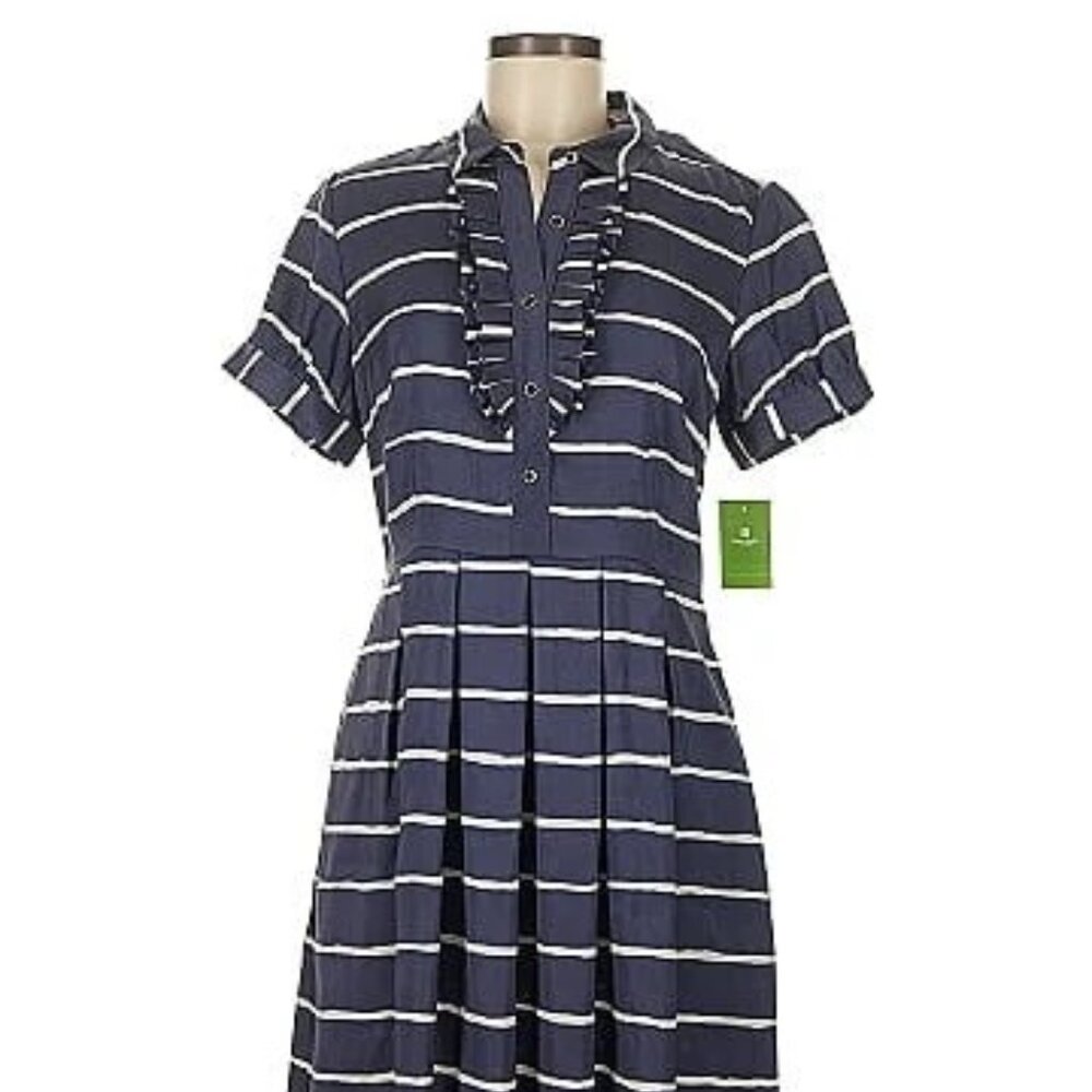 Kate Spade Blue and White Striped Dress